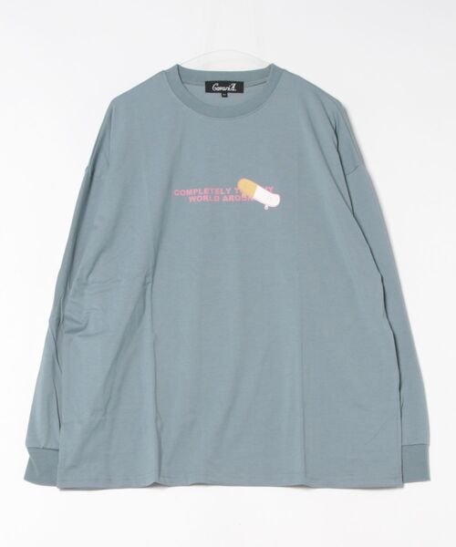 ARCHIVER（アーカイバ）の「【Bk】天竺　プリントロンT（Tシャツ/カットソー・メンズ・ピンク/ブルー/ホワイト・LARGE/MEDIUM）」の3枚目の写真