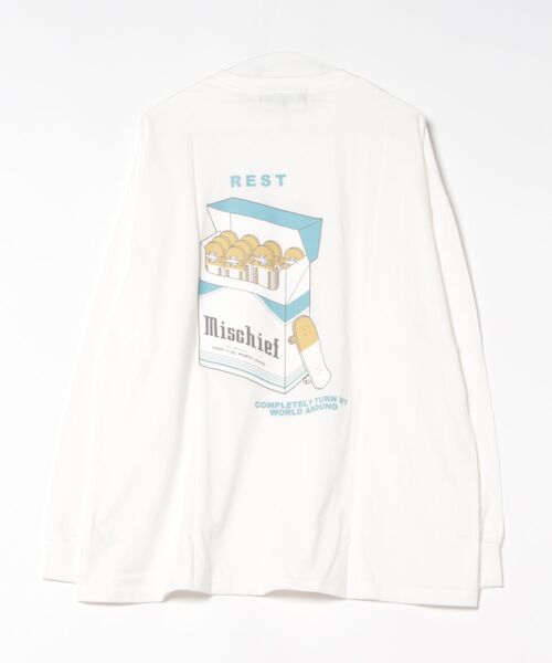 ARCHIVER（アーカイバ）の「【Bk】天竺　プリントロンT（Tシャツ/カットソー・メンズ・ピンク/ブルー/ホワイト・LARGE/MEDIUM）」の4枚目の写真