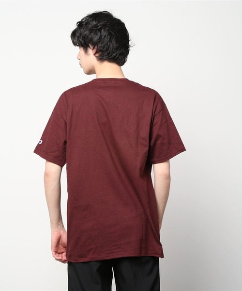 Champion(チャンピオン)の「▲Champion/チャンピオン コットン ワッペン Tシャツ 無地T トップス 半袖カットソー(Tシャツ/カットソー・メンズ・アッシュグレー/チャコール/ホワイト/ブラック・S/L/XL/M)」の13枚目の写真