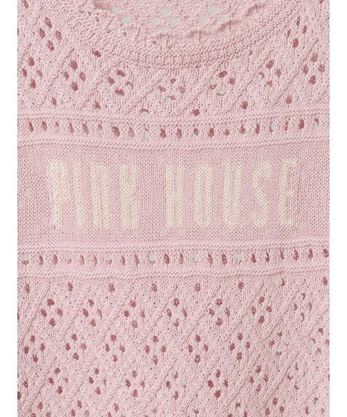 PINK HOUSE / ピンクハウス ロゴジャガードベスト ロゴジャガードベスト（ベスト）｜PINK HOUSE（ピンクハウス）の