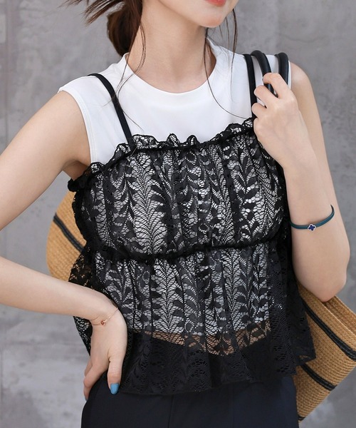 TeddyShop（テディショップ）の「レディース水着 4wayで着られる。レースビスチェ+ロングボトムス+ハイネックビキニ 4点セット [大きいサイズ有]（水着・レディース・ブラック/ホワイト・L/M/S/LL）」の18枚目の写真