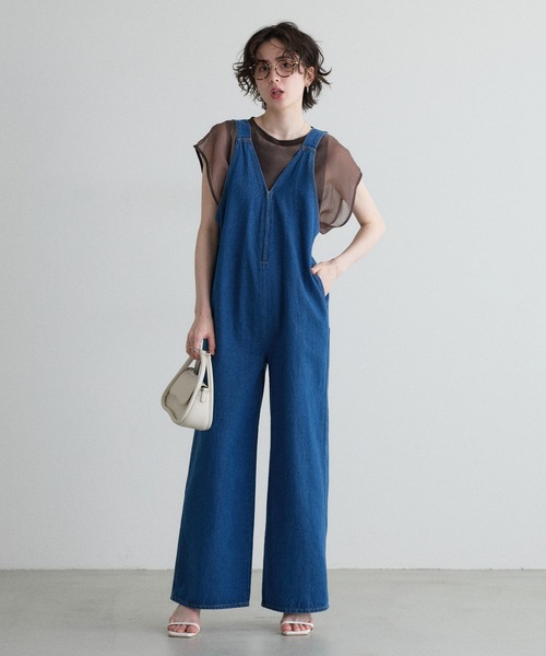 セール】【ZOZO限定】フロントジップサロペット（サロペット