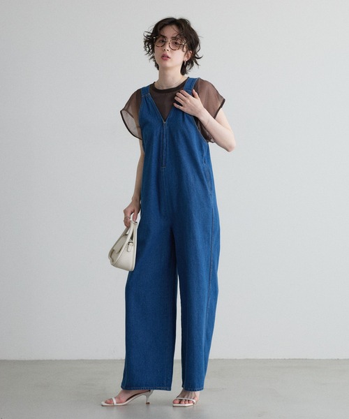 セール】【ZOZO限定】フロントジップサロペット（サロペット