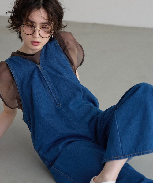 セール】【ZOZO限定】フロントジップサロペット（サロペット