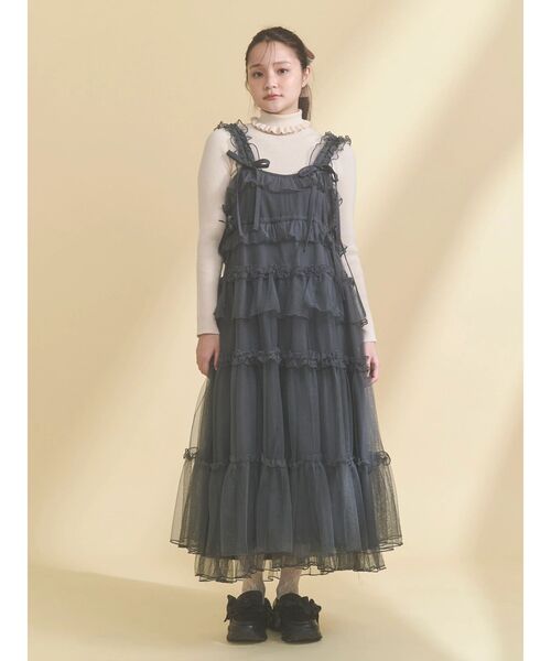 merry jenny チュールドロストロングワンピース メリージェニー merry jenny チュールドロストロングワンピース
