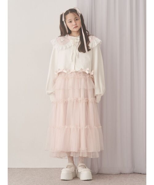 merry jennyチュールドロストロングワンピース ピンク recommend 】 ㅤㅤㅤㅤㅤㅤㅤㅤㅤㅤㅤㅤㅤ 今月入荷のふわふわone