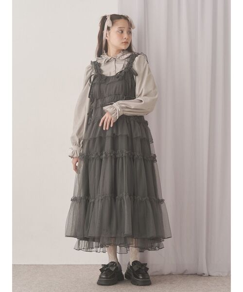 セール】チュールドロストロングワンピース（ワンピース）｜merry