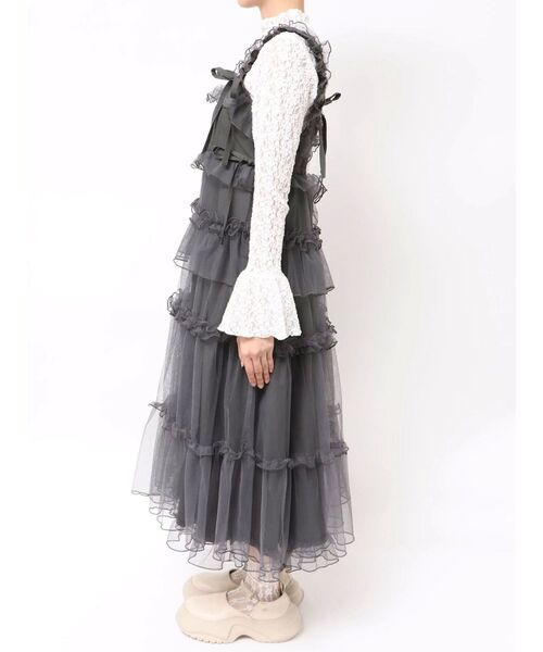 merry jenny（メリージェニー）の「チュールドロストロングワンピース（ワンピース・レディース・ピンク/チャコールグレー/ブルー/アイボリー・FREE）」の15枚目の写真