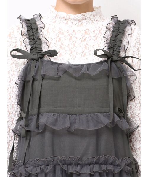 merry jenny（メリージェニー）の「チュールドロストロングワンピース（ワンピース・レディース・ピンク/チャコールグレー/ブルー/アイボリー・FREE）」の17枚目の写真