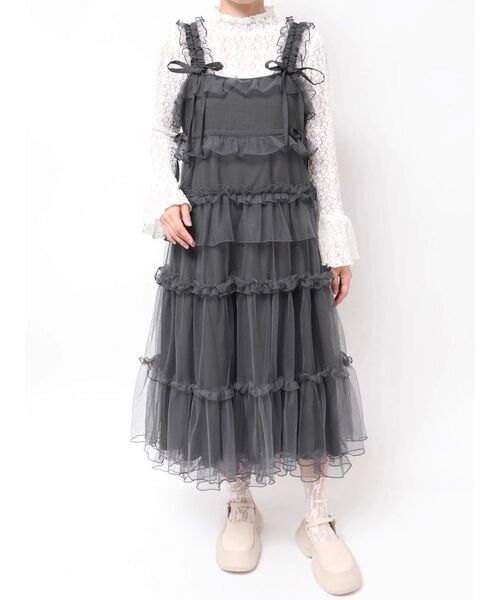 チュールドロストロングワンピース（ワンピース）｜merry jenny