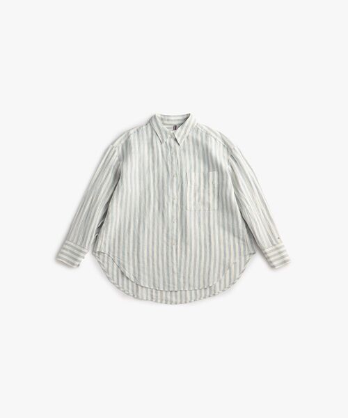 TOMMY HILFIGER（トミーヒルフィガー）の「リネンイージーシャツ（シャツ/ブラウス・レディース・ブラック/ホワイト・34inch/36inch）」の3枚目の写真