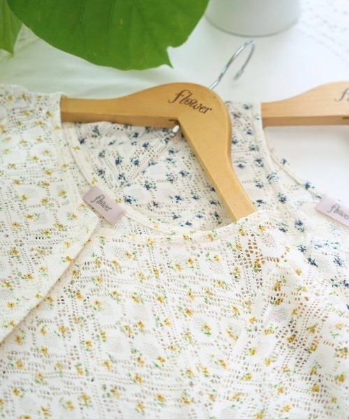 flower（フラワー）の「プチブルームカーディガン（カーディガン/ボレロ・レディース・ネイビー/イエロー・FREE）」の4枚目の写真