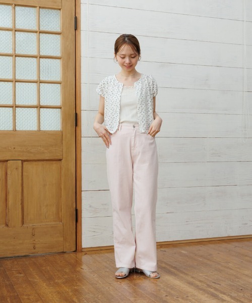 flower（フラワー）の「プチブルームカーディガン（カーディガン/ボレロ・レディース・ネイビー/イエロー・FREE）」の8枚目の写真