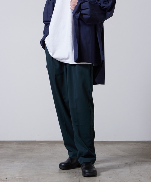superNova.(スーパーノヴァ)の「superNova./スーパーノヴァ Utility trouser-T/R fine twill トラウザー 夏服(その他パンツ・メンズ・グリーン/パープル・S)」の1枚目の写真