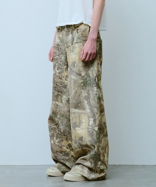 Camphor wood ワイドバギーリアルツリーペインターパンツ 最終値下げ wide baggy real tree painter trousers / ワイドバギーリアル