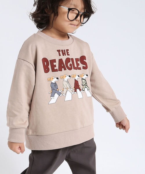 DILASH（ディラッシュ）の「パロディトレーナー（スウェット・キッズ・チャコールグレー/ベージュ・130/120/110/100/90/80/140）」の2枚目の写真