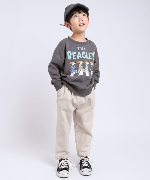 DILASH（ディラッシュ）の「パロディトレーナー（スウェット・キッズ・チャコールグレー/ベージュ・130/120/110/100/90/80/140）」の6枚目の写真