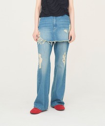 Nora Lily elle | 【Nora Lily】「elle」Skirted Wide Jean Pants(デニムパンツ)