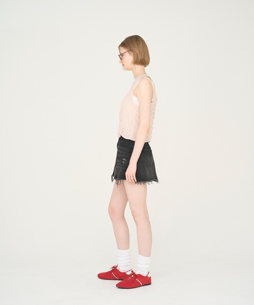Nora Lily elle(ノラリリーエル)の「【Nora Lily】「elle」Skirted Wide Jean Pants(デニムパンツ・レディース・スカイブルー/ブラック・FREE)」の7枚目の写真