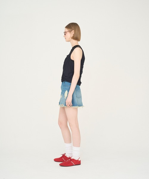 Nora Lily elle(ノラリリーエル)の「【Nora Lily】「elle」Skirted Wide Jean Pants(デニムパンツ・レディース・スカイブルー/ブラック・FREE)」の18枚目の写真