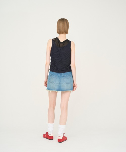 Nora Lily elle(ノラリリーエル)の「【Nora Lily】「elle」Skirted Wide Jean Pants(デニムパンツ・レディース・スカイブルー/ブラック・FREE)」の19枚目の写真