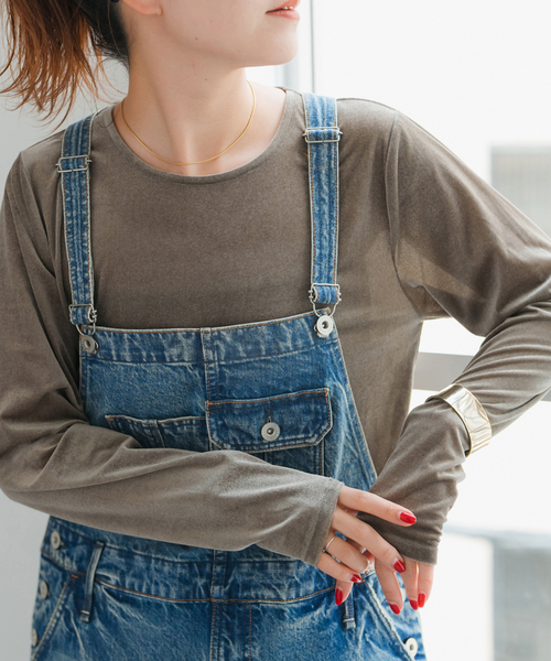 Spick & Span（スピックアンドスパン）の「シアーベロアプルオーバー（Tシャツ/カットソー・レディース・ブラック/ライトグレー/ベージュ・FREE）」の2枚目の写真
