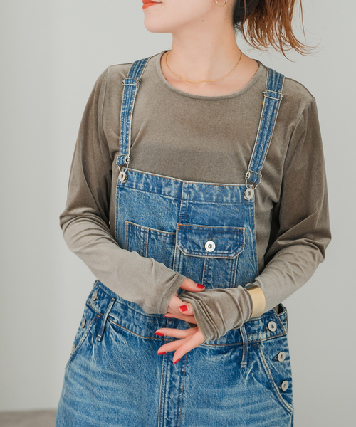 Spick & Span（スピックアンドスパン）の「シアーベロアプルオーバー（Tシャツ/カットソー・レディース・ブラック/ライトグレー/ベージュ・FREE）」の8枚目の写真
