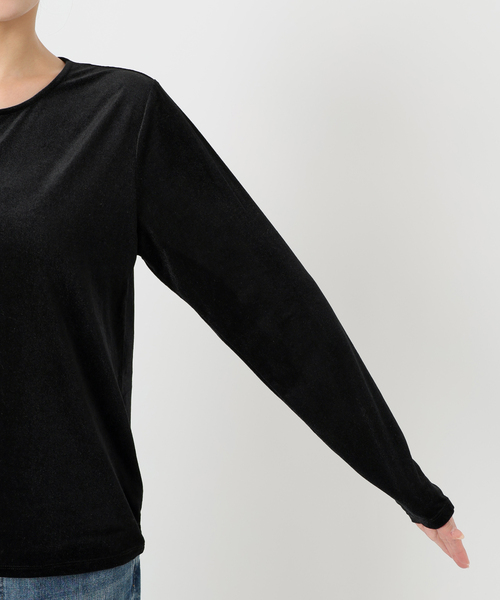 Spick & Span（スピックアンドスパン）の「シアーベロアプルオーバー（Tシャツ/カットソー・レディース・ブラック/ライトグレー/ベージュ・FREE）」の19枚目の写真
