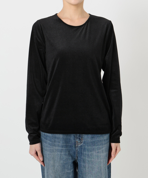 Spick & Span（スピックアンドスパン）の「シアーベロアプルオーバー（Tシャツ/カットソー・レディース・ブラック/ライトグレー/ベージュ・FREE）」の21枚目の写真