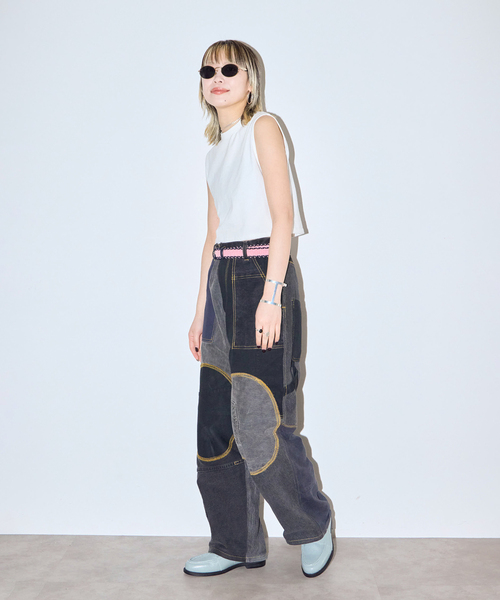 CITYSHOP（シティーショップ）の「[THE MOOD] ノースリーブショートTEE（Tシャツ/カットソー・レディース・ホワイト/ブラック・FREE）」の3枚目の写真