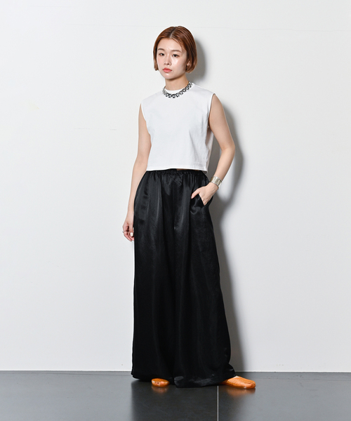 CITYSHOP（シティーショップ）の「[THE MOOD] ノースリーブショートTEE（Tシャツ/カットソー・レディース・ホワイト/ブラック・FREE）」の18枚目の写真