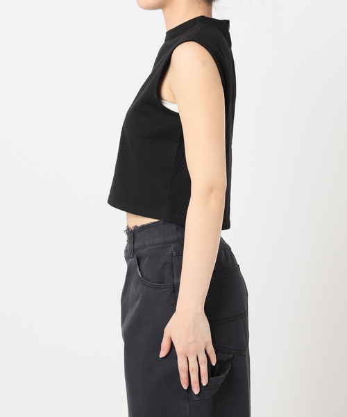 CITYSHOP（シティーショップ）の「[THE MOOD] ノースリーブショートTEE（Tシャツ/カットソー・レディース・ホワイト/ブラック・FREE）」の20枚目の写真