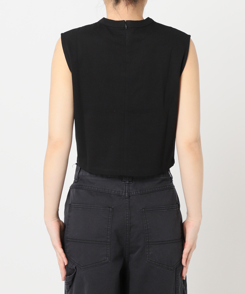 CITYSHOP（シティーショップ）の「[THE MOOD] ノースリーブショートTEE（Tシャツ/カットソー・レディース・ホワイト/ブラック・FREE）」の21枚目の写真