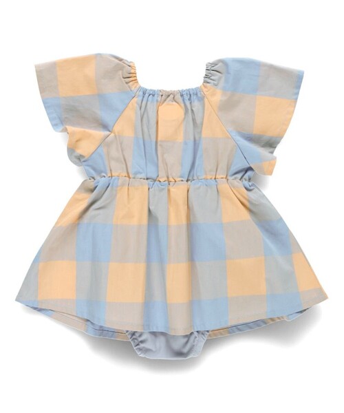 BRANSHES(ブランシェス)の「【おそろい】ブロックチェックカバーオール(ロンパース・キッズ・グリーン/ピンク・70/80)」の6枚目の写真