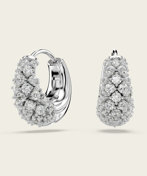 SWAROVSKI(スワロフスキー)の「【公式】【スワロフスキー】Sublima ピアス, ホワイト, ロジウム・プレーティング(ピアス(両耳用)・レディース・ホワイト・ONESIZE)」の1枚目の写真