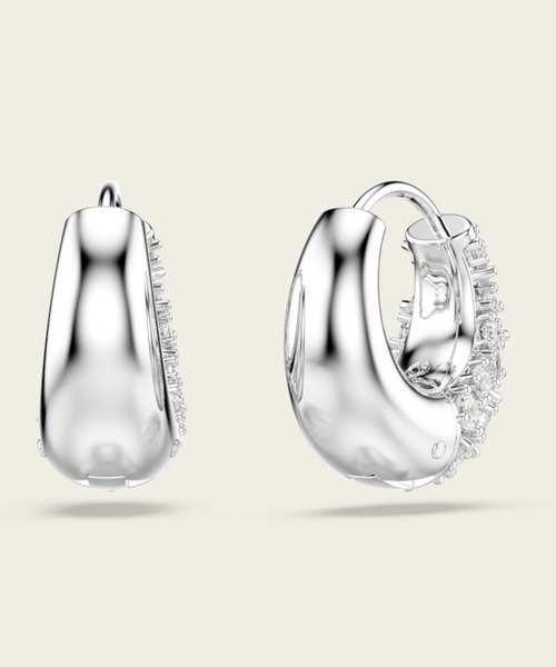 SWAROVSKI(スワロフスキー)の「【公式】【スワロフスキー】Sublima ピアス, ホワイト, ロジウム・プレーティング(ピアス(両耳用)・レディース・ホワイト・ONESIZE)」の5枚目の写真