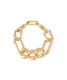 ADAM ET ROPE' | 【EO（イオ）】Figaro and mirror cut chain bracelet(ブレスレット)