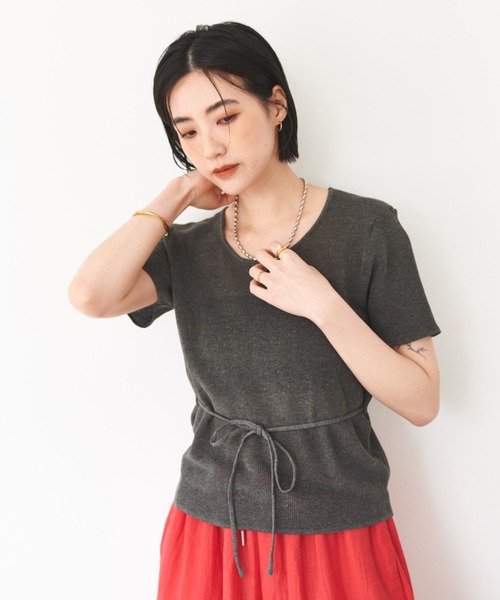 【美品】 ICB サマーニット 洗える】 ドライメッシュ ニットトップス / ICB | ファッション