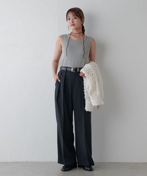 Lui's(ルイス)の「ラメ2WAYタンクトップ(Tシャツ/カットソー・レディース・グレー/シルバー/ブラック/ブラウン・FREE)」の11枚目の写真