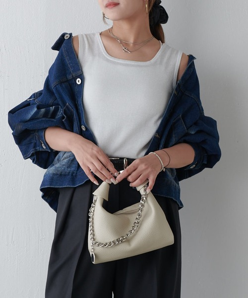 Lui's(ルイス)の「ラメ2WAYタンクトップ(Tシャツ/カットソー・レディース・グレー/シルバー/ブラック/ブラウン・FREE)」の15枚目の写真