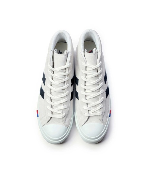 PRO-Keds（プロケッズ）の「PRO-Keds プロケッズ ロイヤルプラス スエード ハイ 〈ウォータープルーフ〉（スニーカー・メンズ・ホワイト/ブラック・23.0cm/24.0cm/25.0cm/26.0cm/27.0cm/28.0cm/29.0cm）」の3枚目の写真