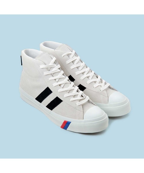 PRO-Keds（プロケッズ）の「PRO-Keds プロケッズ ロイヤルプラス スエード ハイ 〈ウォータープルーフ〉（スニーカー・メンズ・ホワイト/ブラック・23.0cm/24.0cm/25.0cm/26.0cm/27.0cm/28.0cm/29.0cm）」の19枚目の写真