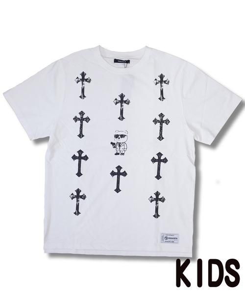 W/Rメニークロス＆ベアーティーキッズ（Tシャツ/カットソー