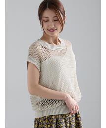 Te chichi（テチチ）の「ラメメッシュニットベスト（ベスト）」