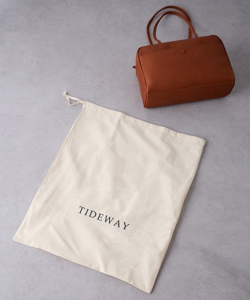 TIDEWAY(タイドウェイ)の「【TIDEWAY】NUTS BOSTON T3163(ボストンバッグ・レディース・ブラウン/アイボリー/ブラック・FREE)」の9枚目の写真