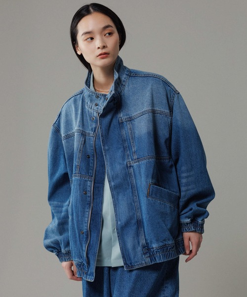 ADAM ET ROPE' ブリーチデニム ボマージャケット ❤️ ドラマ着用 ADAM ET ROPE'（アダムエロペ）の「【ドラマ着用】ブリーチデニム