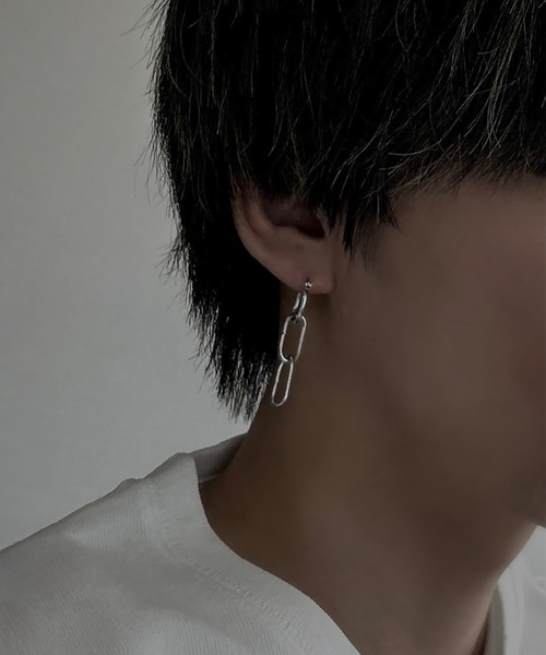 SBG(エスビー)の「インフルエンサー つぐ吉 × SBG オーバルフープピアス/イヤリング 片耳(ピアス(片耳用)・メンズ・シルバー系その他/シルバー・FREE)」の9枚目の写真