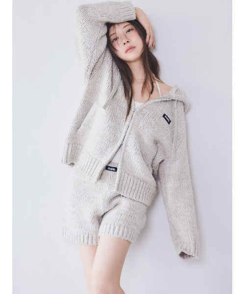 SNIDEL（スナイデル）の「ニットバラクラバ（ニットキャップ/ビーニー・レディース・オリーブ・F）」の2枚目の写真