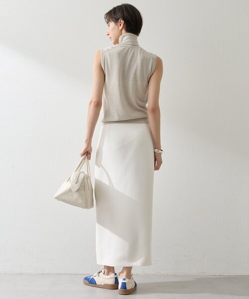 Whim Gazette（ウィムガゼット）の「Wクロスボタンスカート（スカート・レディース・オフホワイト/ブラック・38/36）」の19枚目の写真