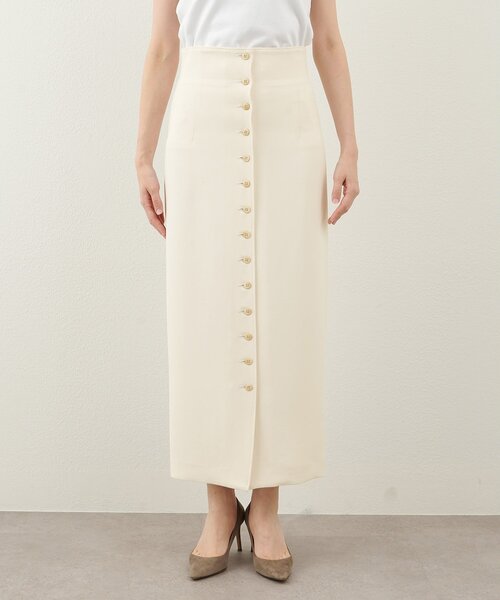 Whim Gazette（ウィムガゼット）の「Wクロスボタンスカート（スカート・レディース・オフホワイト/ブラック・38/36）」の12枚目の写真